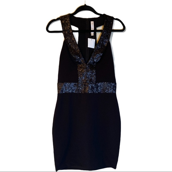 Dress the Population Black Sequence Dress - Picture 3 of 5